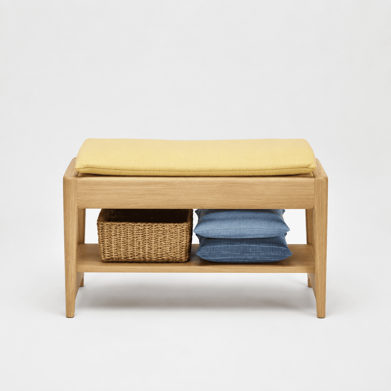 Light oak bench